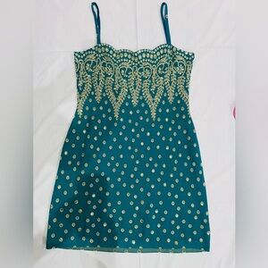 ST.JOHNS 
teal blue  Tweed Dress size 10